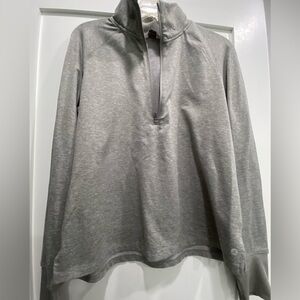 Gray Quarter-Zip Pullover